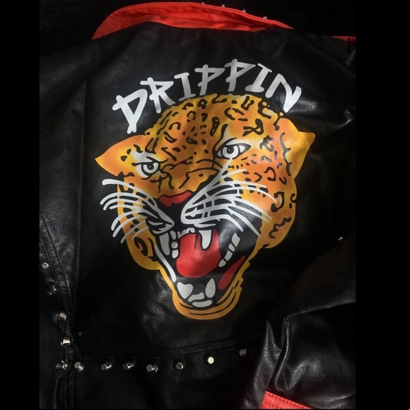 Tiger Design Leather Jacket - Picture 2 of 3